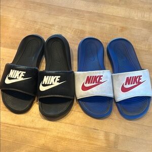 Two pairs of Nike Slides Sandals Men’s Size 9